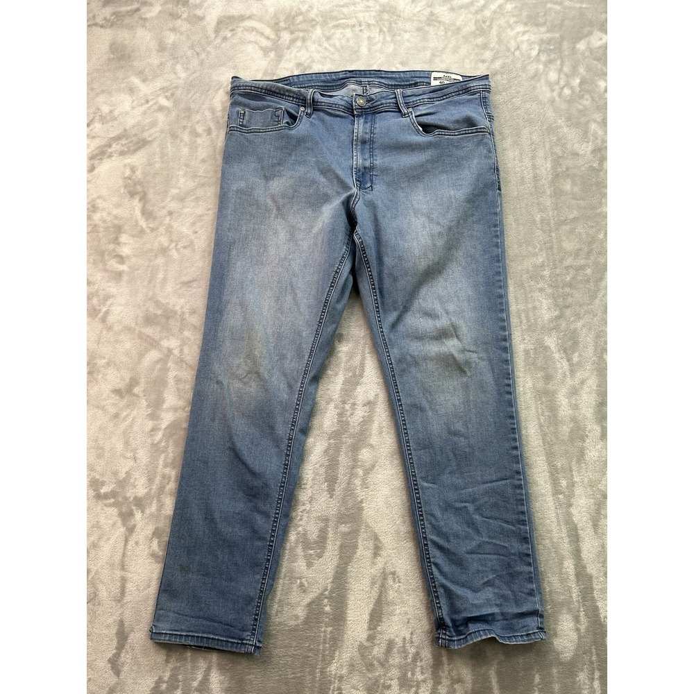 Buffalo Axel Slim Stretch Mid Rise Jeans Mens Sz 40x30  Blue Guys Work Casual